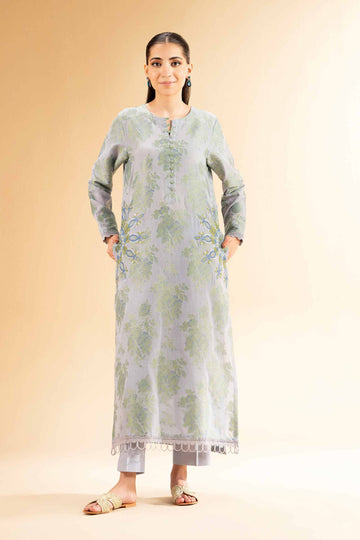 Nishat Linen 2 Piece - Jacquard Embroidered Suit - 42501287 Online Shopping